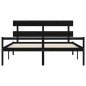 vidaXL Cama matrimonio personas mayores cabecero madera maciza negro vidaXL Cama matrimonio personas mayores cabecero madera maciza negro