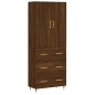 vidaXL Aparador alto madera contrachapada marrón roble 69,5x34x180 cm vidaXL Aparador alto madera contrachapada marrón roble 69,5x34x180 cm