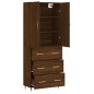 vidaXL Aparador alto madera contrachapada marrón roble 69,5x34x180 cm vidaXL Aparador alto madera contrachapada marrón roble 69,5x34x180 cm
