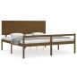 vidaXL Cama personas mayores cabecero madera marrón miel 200x200 cm vidaXL Cama personas mayores cabecero madera marrón miel 200x200 cm