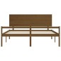 vidaXL Cama personas mayores cabecero madera marrón miel 200x200 cm vidaXL Cama personas mayores cabecero madera marrón miel 200x200 cm