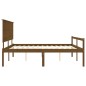 vidaXL Cama personas mayores cabecero madera marrón miel 200x200 cm vidaXL Cama personas mayores cabecero madera marrón miel 200x200 cm