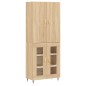 vidaXL Aparador alto madera contrachapada color roble 69,5x34x180 cm vidaXL Aparador alto madera contrachapada color roble 69,5x34x180 cm