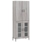 vidaXL Aparador alto madera contrachapada gris sonoma 69,5x34x180 cm vidaXL Aparador alto madera contrachapada gris sonoma 69,5x34x180 cm