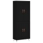 vidaXL Aparador alto madera contrachapada negro 69,5x34x180 cm vidaXL Aparador alto madera contrachapada negro 69,5x34x180 cm