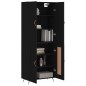 vidaXL Aparador alto madera contrachapada negro 69,5x34x180 cm vidaXL Aparador alto madera contrachapada negro 69,5x34x180 cm