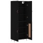 vidaXL Aparador alto madera contrachapada negro 69,5x34x180 cm vidaXL Aparador alto madera contrachapada negro 69,5x34x180 cm