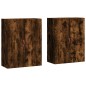 vidaXL Armarios de pared 2 unidades roble ahumado 69,5x34x90 cm vidaXL Armarios de pared 2 unidades roble ahumado 69,5x34x90 cm