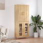 vidaXL Aparador alto madera contrachapada color roble 69,5x34x180 cm