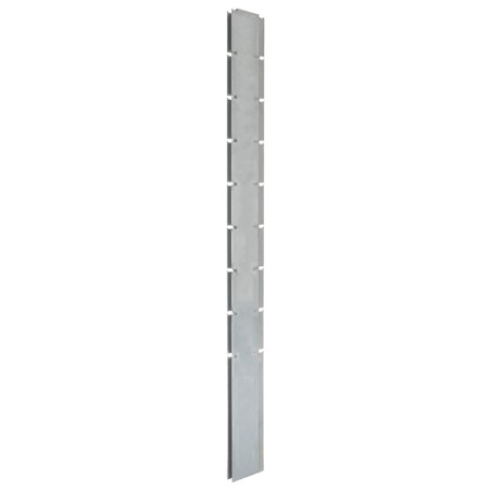 vidaXL Postes de valla de jardín 30 uds acero galvanizado plata 220 cm