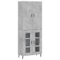 vidaXL Aparador alto madera contrachapada gris hormigón 69,5x34x180 cm vidaXL Aparador alto madera contrachapada gris hormigón 69,5x34x180 cm