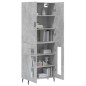 vidaXL Aparador alto madera contrachapada gris hormigón 69,5x34x180 cm vidaXL Aparador alto madera contrachapada gris hormigón 69,5x34x180 cm