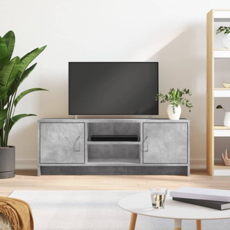 vidaXL Mueble de TV madera de ingeniería gris hormigón 102x30x37,5 cm