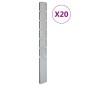 vidaXL Postes de valla de jardín 20 uds acero galvanizado plata 180 cm vidaXL Postes de valla de jardín 20 uds acero galvanizado plata 180 cm