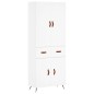 vidaXL Aparador alto madera contrachapada blanco 69,5x34x180 cm vidaXL Aparador alto madera contrachapada blanco 69,5x34x180 cm