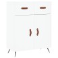 vidaXL Aparador alto madera contrachapada blanco 69,5x34x180 cm vidaXL Aparador alto madera contrachapada blanco 69,5x34x180 cm