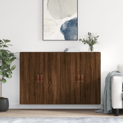 vidaXL Armarios de pared 2 unidades marrón roble 69,5x34x90 cm