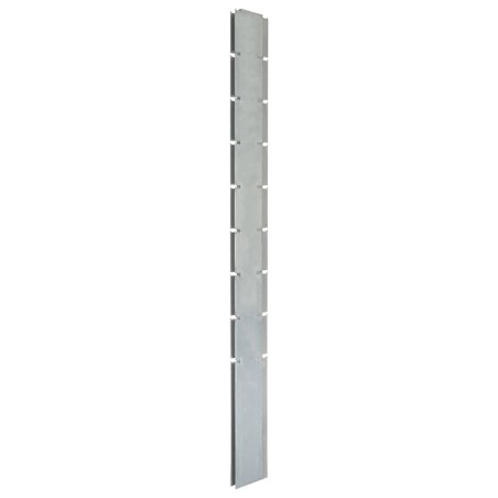 vidaXL Postes de valla de jardín 20 uds acero galvanizado plata 220 cm