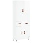 vidaXL Aparador alto madera contrachapada blanco brillo 69,5x34x180 cm vidaXL Aparador alto madera contrachapada blanco brillo 69,5x34x180 cm