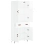 vidaXL Aparador alto madera contrachapada blanco brillo 69,5x34x180 cm vidaXL Aparador alto madera contrachapada blanco brillo 69,5x34x180 cm