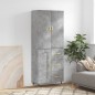 vidaXL Aparador alto madera contrachapada gris hormigón 69,5x34x180 cm vidaXL Aparador alto madera contrachapada gris hormigón 69,5x34x180 cm