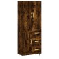 vidaXL Aparador alto madera contrachapada roble ahumado 69,5x34x180 cm vidaXL Aparador alto madera contrachapada roble ahumado 69,5x34x180 cm