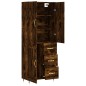vidaXL Aparador alto madera contrachapada roble ahumado 69,5x34x180 cm vidaXL Aparador alto madera contrachapada roble ahumado 69,5x34x180 cm