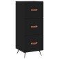 vidaXL Aparador de madera contrachapada negro 34,5x34x180 cm vidaXL Aparador de madera contrachapada negro 34,5x34x180 cm