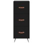 vidaXL Aparador de madera contrachapada negro 34,5x34x180 cm vidaXL Aparador de madera contrachapada negro 34,5x34x180 cm