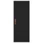 vidaXL Aparador de madera contrachapada negro 34,5x34x180 cm vidaXL Aparador de madera contrachapada negro 34,5x34x180 cm