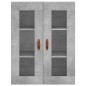 vidaXL Aparador alto madera contrachapada gris hormigón 69,5x34x180 cm vidaXL Aparador alto madera contrachapada gris hormigón 69,5x34x180 cm