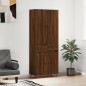 vidaXL Aparador alto madera contrachapada marrón roble 69,5x34x180 cm vidaXL Aparador alto madera contrachapada marrón roble 69,5x34x180 cm