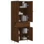 vidaXL Aparador alto madera contrachapada marrón roble 69,5x34x180 cm vidaXL Aparador alto madera contrachapada marrón roble 69,5x34x180 cm