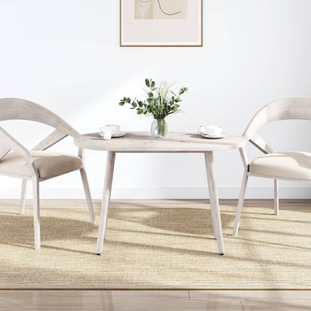 vidaXL Tablero de mesa ovalado madera maciza pino blanco 100x50x2,5 cm