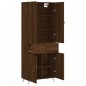 vidaXL Aparador alto madera contrachapada marrón roble 69,5x34x180 cm vidaXL Aparador alto madera contrachapada marrón roble 69,5x34x180 cm