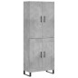 vidaXL Aparador alto madera contrachapada gris hormigón 69,5x34x180 cm vidaXL Aparador alto madera contrachapada gris hormigón 69,5x34x180 cm