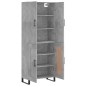 vidaXL Aparador alto madera contrachapada gris hormigón 69,5x34x180 cm vidaXL Aparador alto madera contrachapada gris hormigón 69,5x34x180 cm