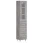 vidaXL Aparador alto madera contrachapada gris Sonoma 34,5x34x180 cm vidaXL Aparador alto madera contrachapada gris Sonoma 34,5x34x180 cm