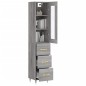 vidaXL Aparador alto madera contrachapada gris Sonoma 34,5x34x180 cm vidaXL Aparador alto madera contrachapada gris Sonoma 34,5x34x180 cm