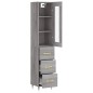 vidaXL Aparador alto madera contrachapada gris Sonoma 34,5x34x180 cm vidaXL Aparador alto madera contrachapada gris Sonoma 34,5x34x180 cm