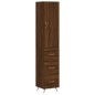 vidaXL Aparador alto madera contrachapada roble marrón 34,5x34x180 cm vidaXL Aparador alto madera contrachapada roble marrón 34,5x34x180 cm