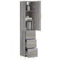 vidaXL Aparador alto madera contrachapada gris Sonoma 34,5x34x180 cm vidaXL Aparador alto madera contrachapada gris Sonoma 34,5x34x180 cm