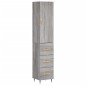 vidaXL Aparador alto madera contrachapada gris Sonoma 34,5x34x180 cm vidaXL Aparador alto madera contrachapada gris Sonoma 34,5x34x180 cm