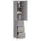 vidaXL Aparador alto madera contrachapada gris Sonoma 34,5x34x180 cm vidaXL Aparador alto madera contrachapada gris Sonoma 34,5x34x180 cm