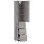vidaXL Aparador alto madera contrachapada gris Sonoma 34,5x34x180 cm vidaXL Aparador alto madera contrachapada gris Sonoma 34,5x34x180 cm