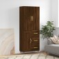 vidaXL Aparador alto madera contrachapada marrón roble 69,5x34x180 cm vidaXL Aparador alto madera contrachapada marrón roble 69,5x34x180 cm