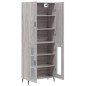 vidaXL Aparador alto madera contrachapada gris sonoma 69,5x34x180 cm vidaXL Aparador alto madera contrachapada gris sonoma 69,5x34x180 cm