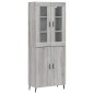 vidaXL Aparador alto madera contrachapada gris sonoma 69,5x34x180 cm vidaXL Aparador alto madera contrachapada gris sonoma 69,5x34x180 cm