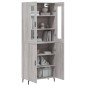 vidaXL Aparador alto madera contrachapada gris sonoma 69,5x34x180 cm vidaXL Aparador alto madera contrachapada gris sonoma 69,5x34x180 cm