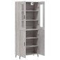 vidaXL Aparador alto madera contrachapada gris sonoma 69,5x34x180 cm vidaXL Aparador alto madera contrachapada gris sonoma 69,5x34x180 cm
